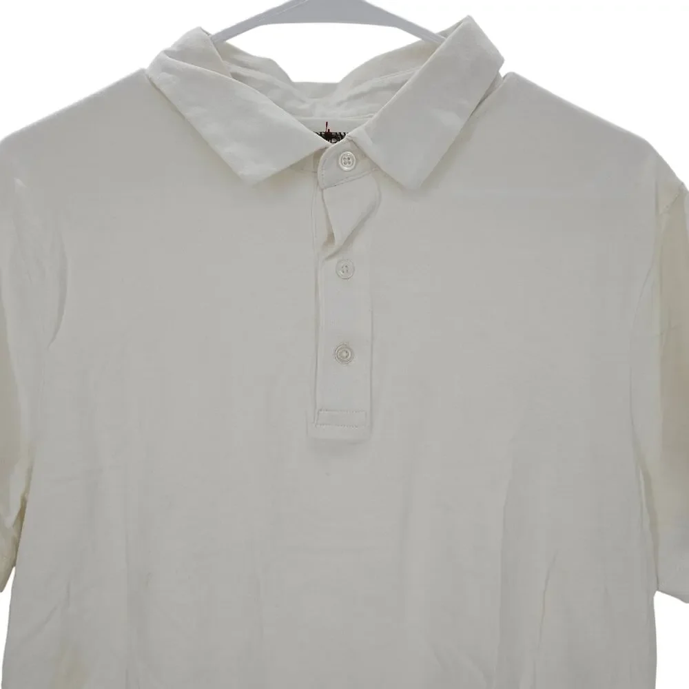 J. Crew Mens size S Untucked Sueded Jersey Short Sleeve Polo White  BW395 NEW